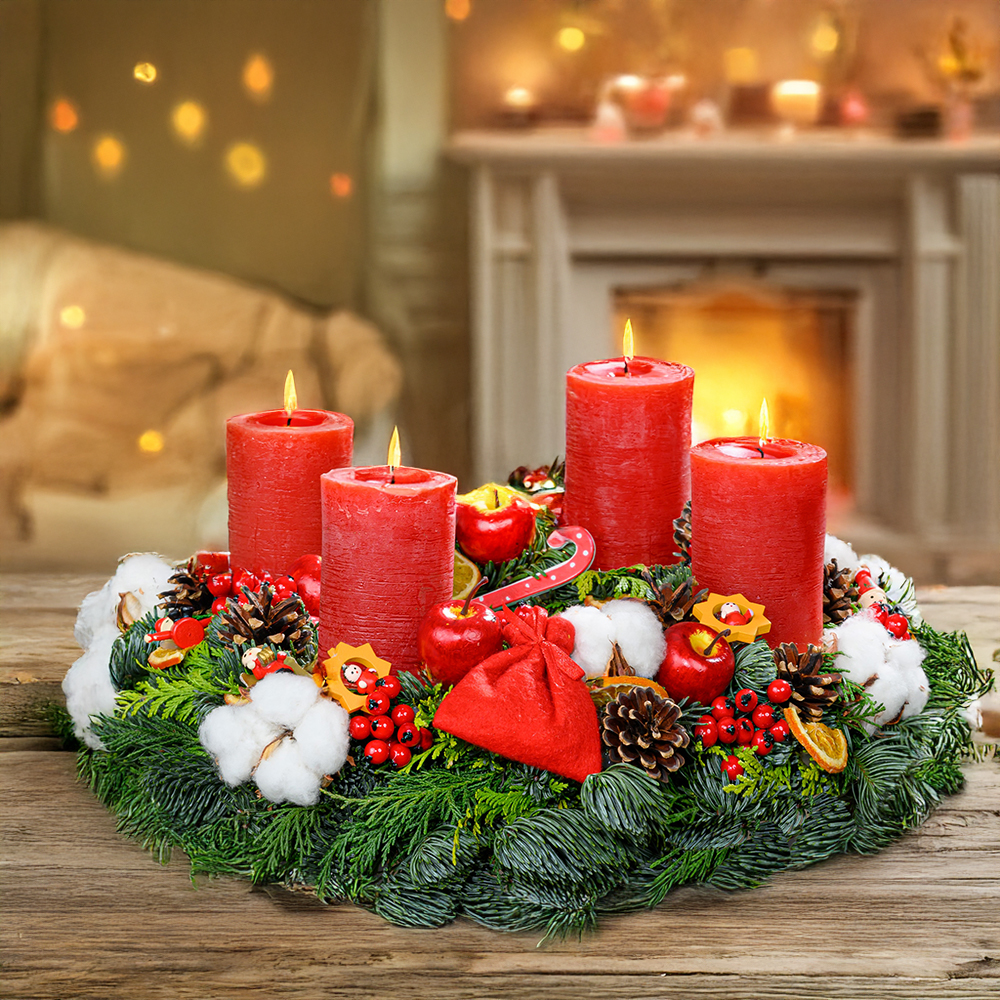 Roter Premium Adventskranz