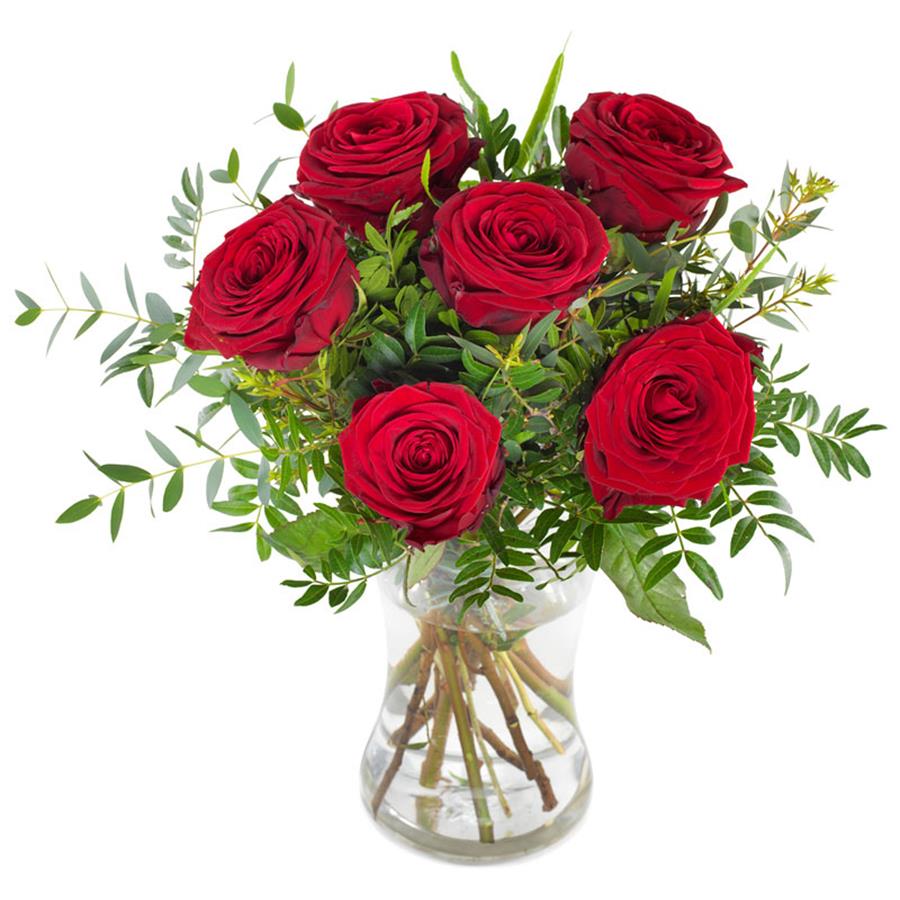 Red Roses Botique 7 Roses Bouquet of 7 red roses - Fast delivery from Euroflorist