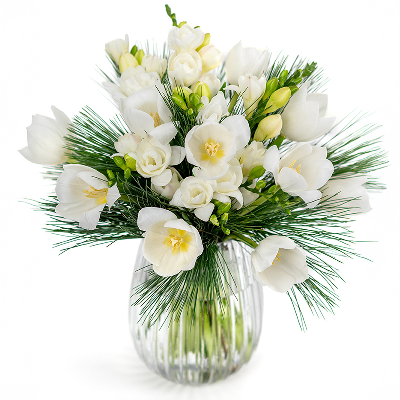 Weißer Winterstrauß