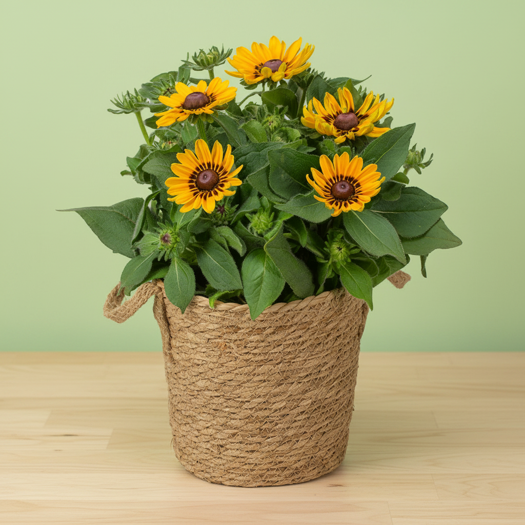 Rudbeckia im Topf
