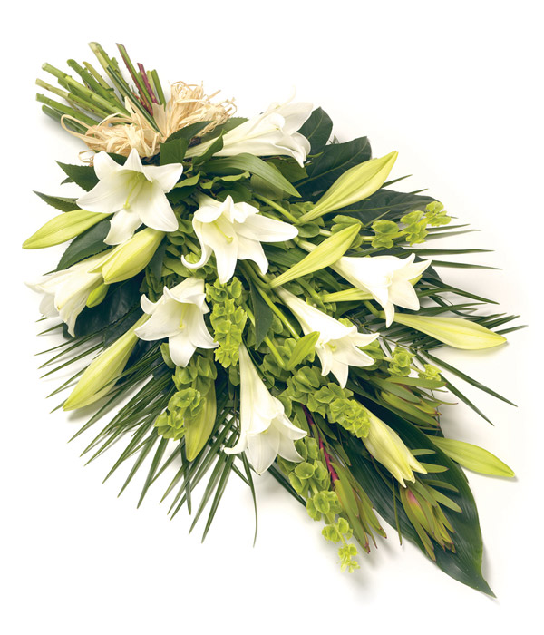 White Lily & Purple Sheaf White Lily & Purple Sheaf