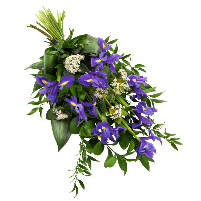 Begravelses­buket med iris