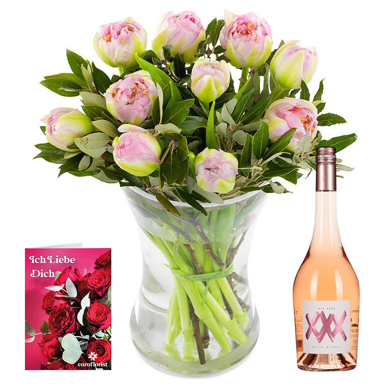 Tulpen & Rosé Geschenkset