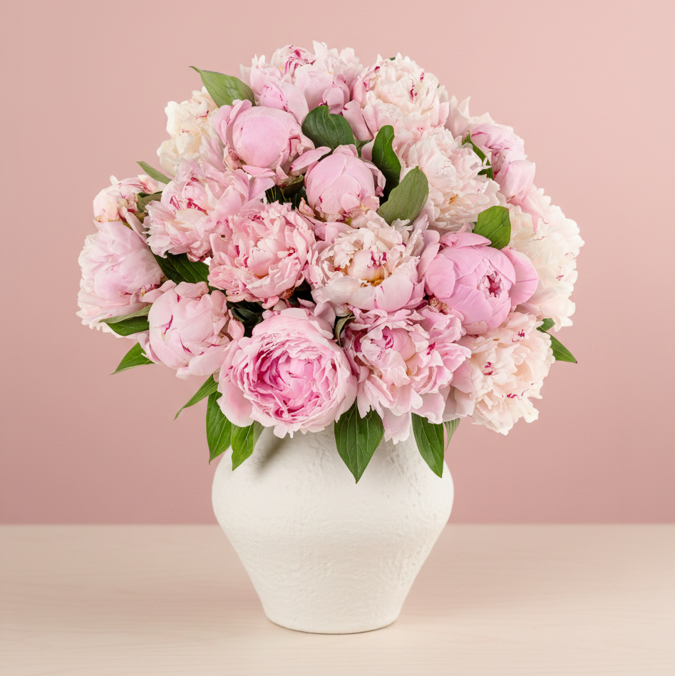 20 rosa Pfingstrosen
