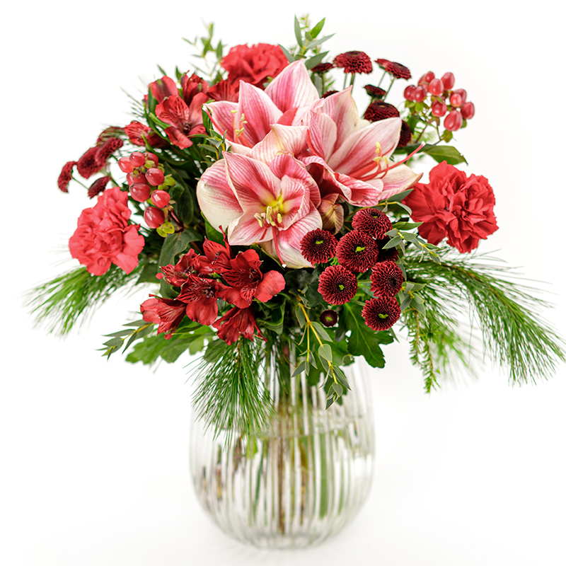 Roter Weihnachtsstrauß