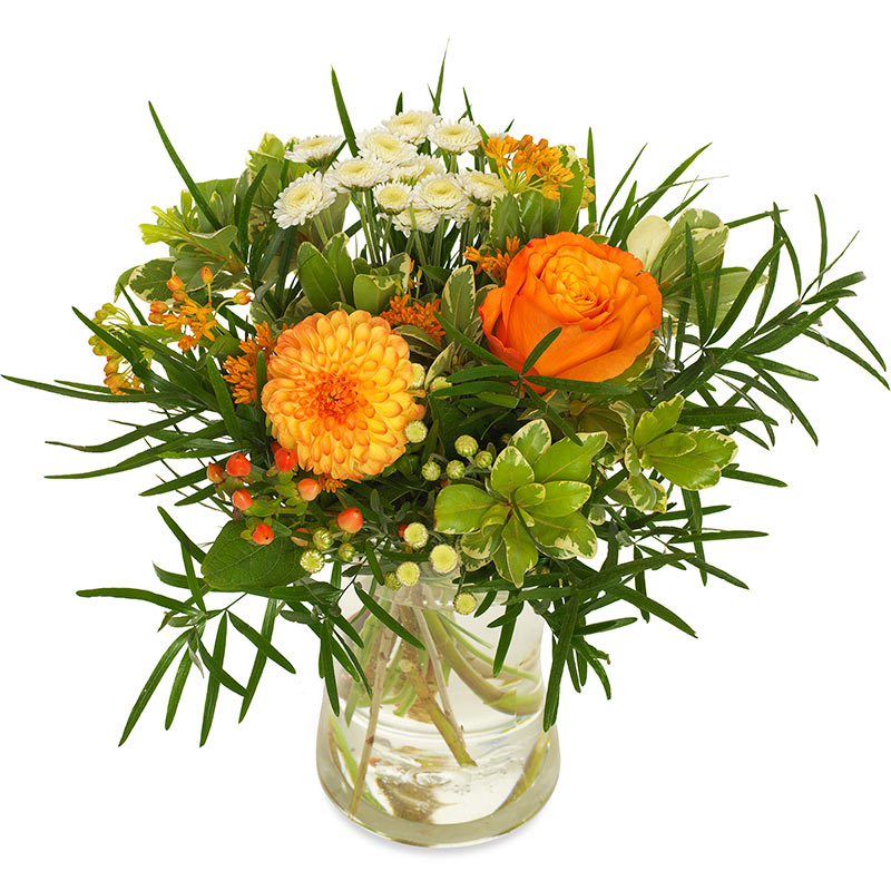 Orangener Blumenstrauß