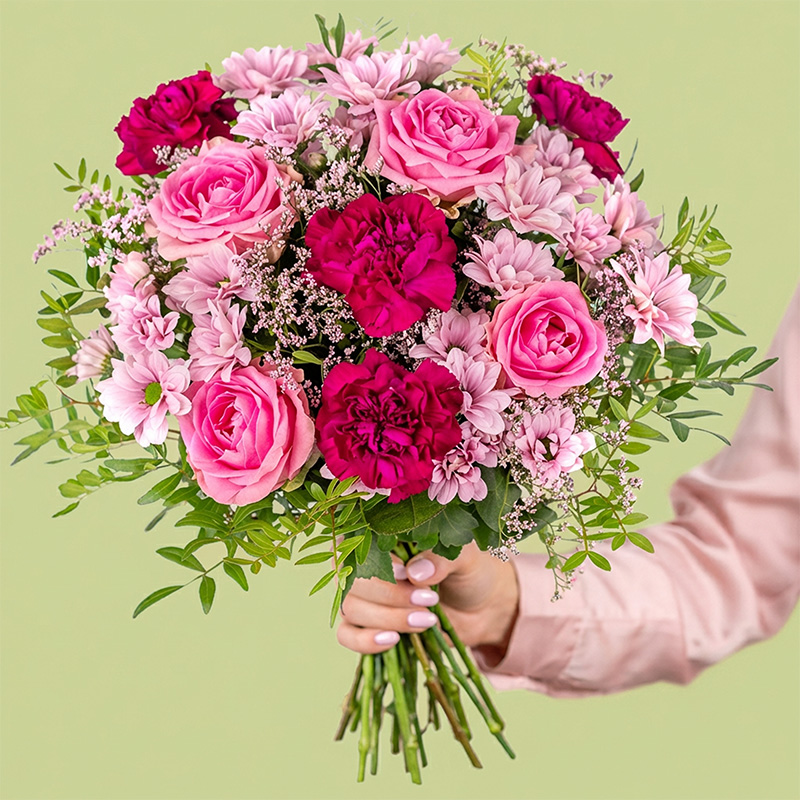 Bouquet in pink shades l Same-day delivery l Euroflorist