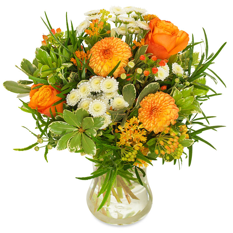 Orangener Blumenstrauß