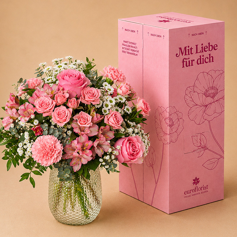 Rosa Strauss & rosa Geschenkbox