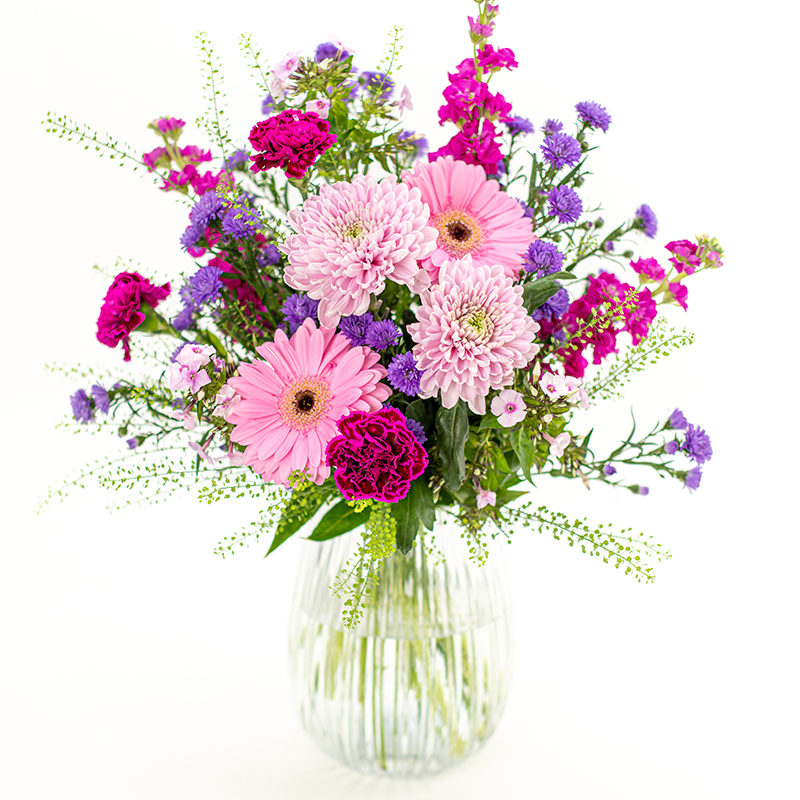 Roze & paars veldboeket