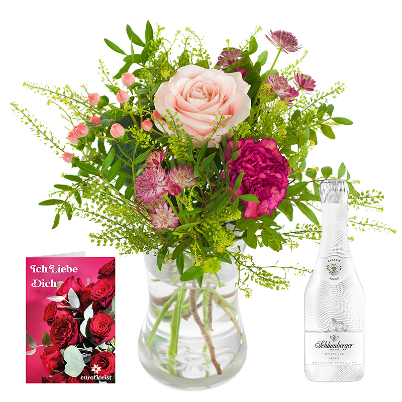 Blumen & Prosecco Geschenkset