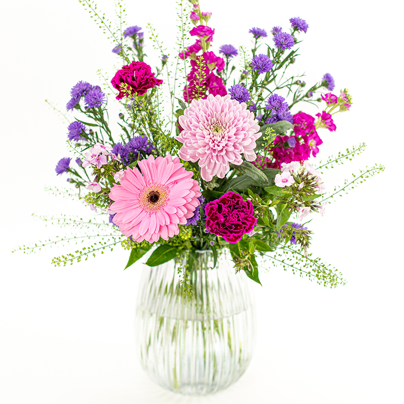 Roze & paars veldboeket