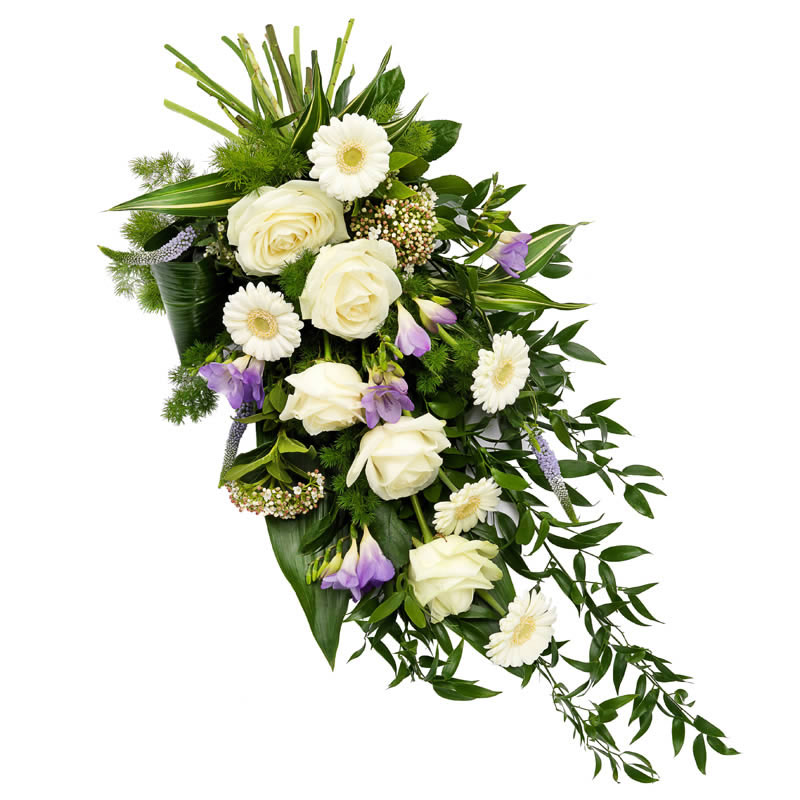Floristens elegante bårebuket
